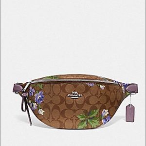 New Coach Signature Lily Print Belt Bag $328